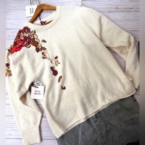 New with Tags - Little Moon embroidered sweater